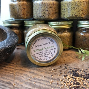 Dilled Honey Coarse Ground Mustard - Gourmet Artisan Mustard for Charcuterie Board