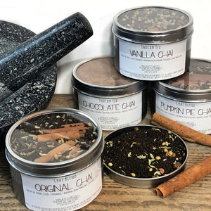 Indian Chai Tea - Choice of Chocolate, Vanilla, Pumpkin Spice or Original - Tea Lover Gift - Chai Latte Tea Mix - Boondock Enterprises