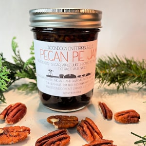 Pecan Pie Jam - Homemade Gourmet Jam in 8 oz Jar - Unique All Natural Farm to Table Jame