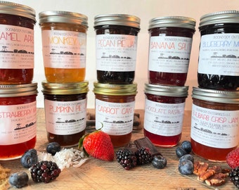 Gourmet Jam Flavors - Choose From 9 Unique Homemade Jams - Pure Wholesome Treats from Our Farm to Your Table