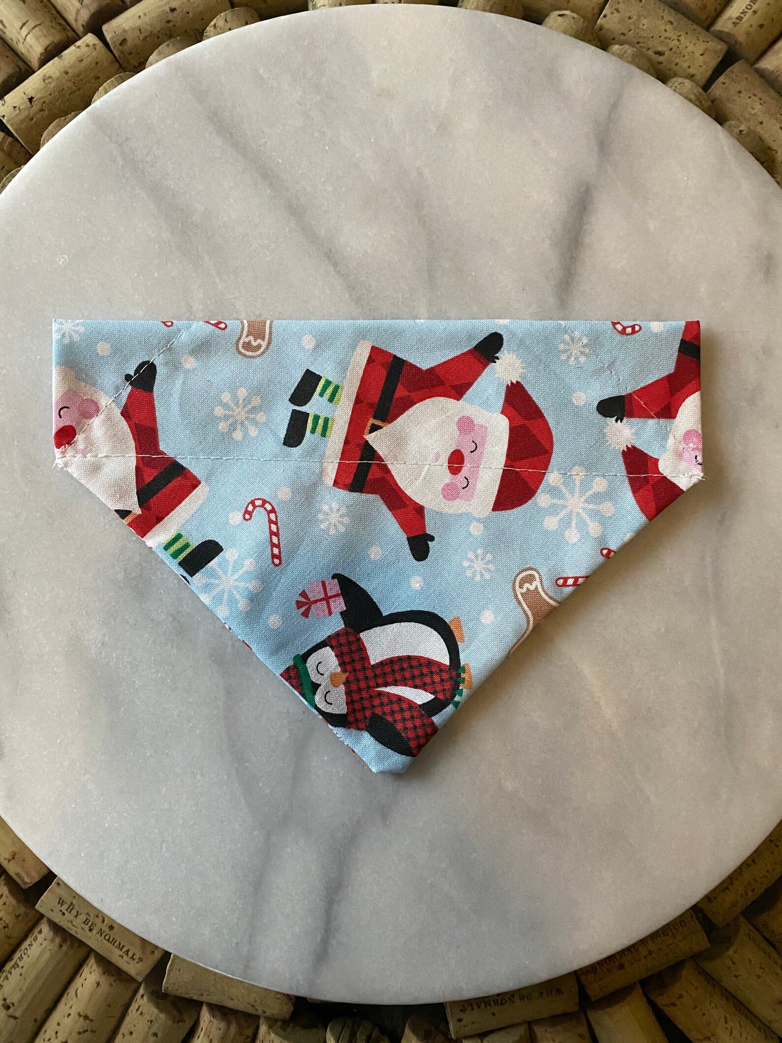 Handmade Dog Bandana / Holiday Dog Bandana / Santa Dog Bandana Etsy