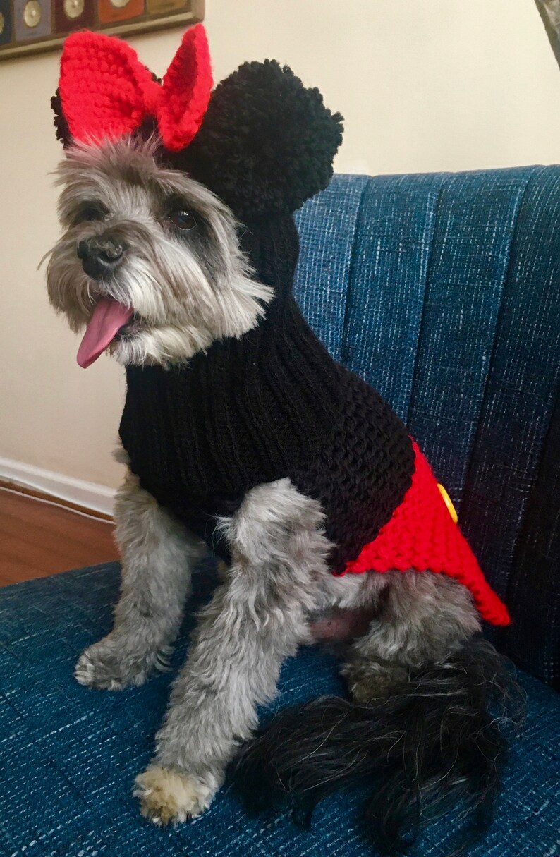 CUSTOM dog sweater DISNEY Mickey Minnie Mouse dog sweater sm Etsy
