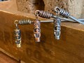 Cast Metal Dangle Stacked Skulls, Tiki, or Rum Barrel Cocktail Stick By Grider