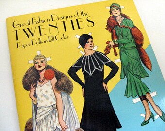 Great Fashion Designs of the Twenties Paper Dolls - Tom Tierney, Roaring 20s, haute couture, costume designers, vintage fashion ephemera