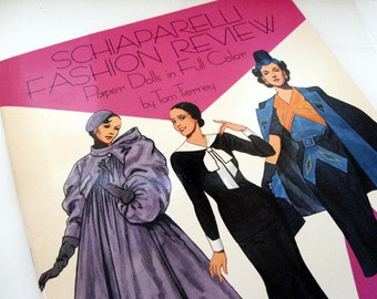 Schiaparelli Fashion Review Paper Dolls - Tom Tierney, haute couture, shocking pink, fashion history, costume