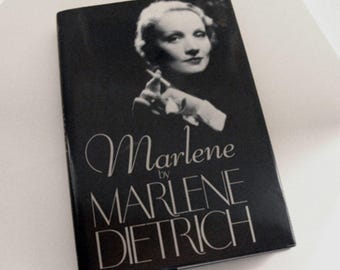 Marlene - Marlene Dietrich Autobiography, Marlene Dietrich photos, gift for old movie buff, old movie fan old Hollywood movie star