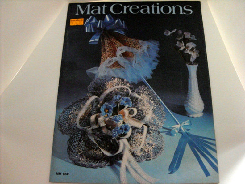 Mat Creations MM1241 Leisure Arts vintage craft pattern book by Virginia Walker, party favor basket, sachet, clown, beach bag, bunny image 1