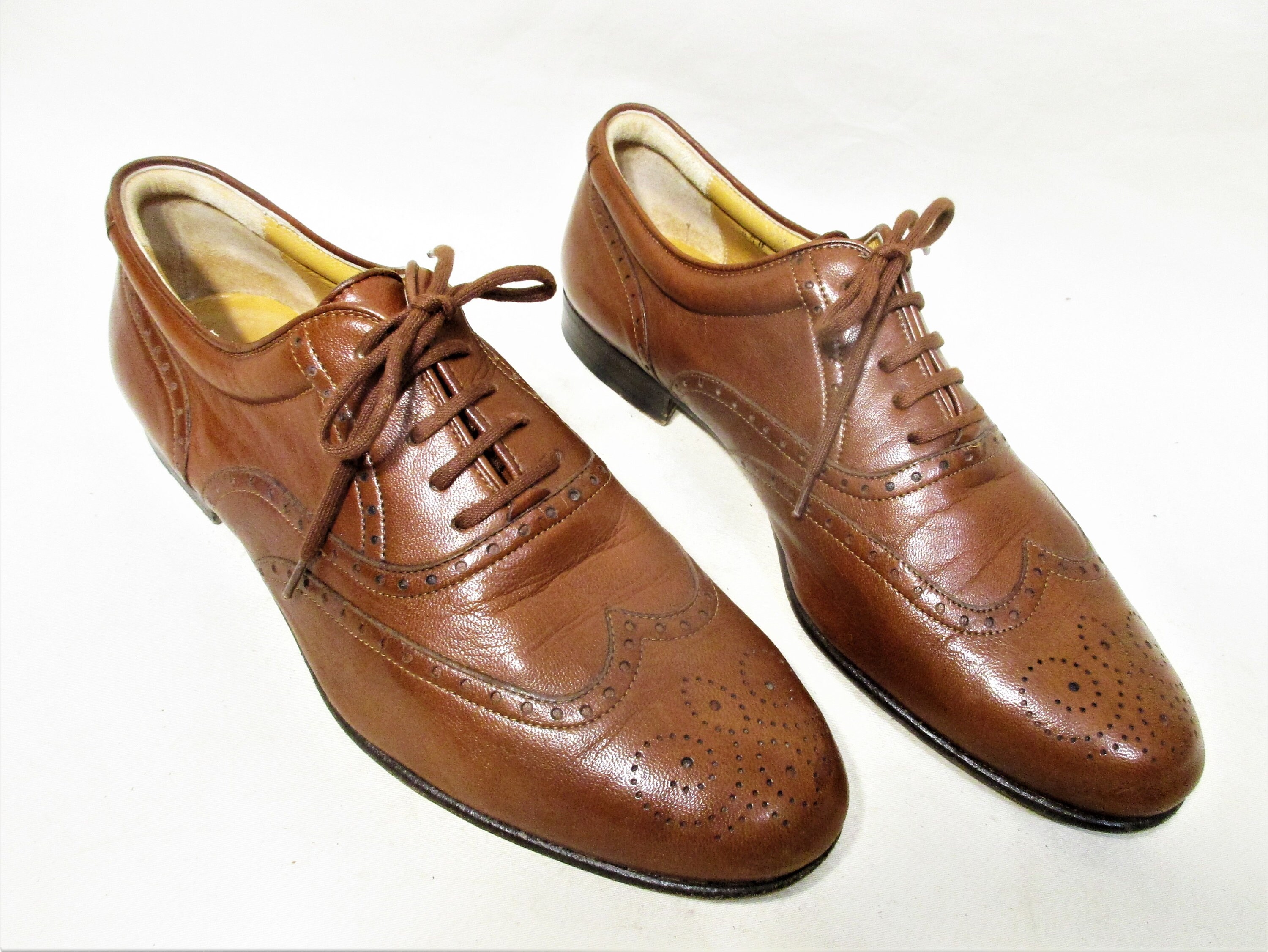 Vintage Brown All Leather Full Brogue 