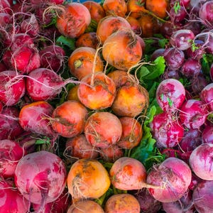 Colorful Beet Wall Art | Farmers Market Vegetable Print, Rustic Kitchen Decor | Red & Golden Beets Photo | Farm-to-Table Vibes, Colorful