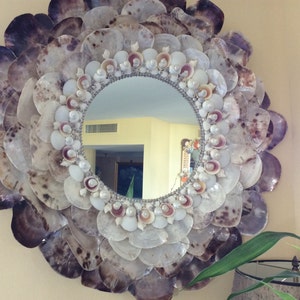 Placuna Shell round 35" mirror