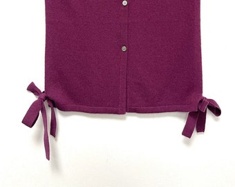 CASHMERE Knitted Poncho in Burgundy. Feminine Cozy Handmade Warmer.
