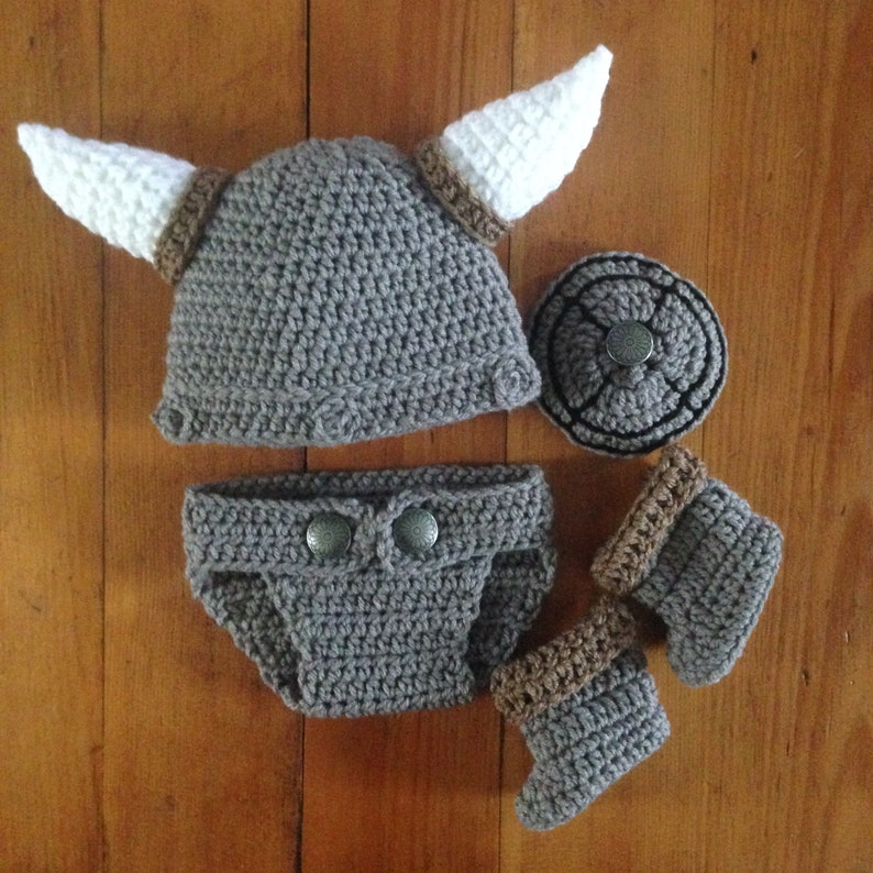 Rts Baby Viking Outfit Crochet Etsy