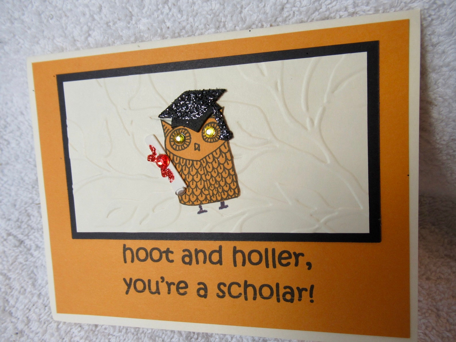 Graduation Card Featuring Owl Graduate Handmade Dimensional - Etsy