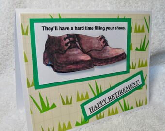 Handmade Retirement Card For Him: Filling Your Shoes