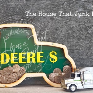 Tractor bank Custom wood piggy bank