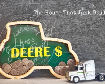 Tractor bank Custom wood piggy bank