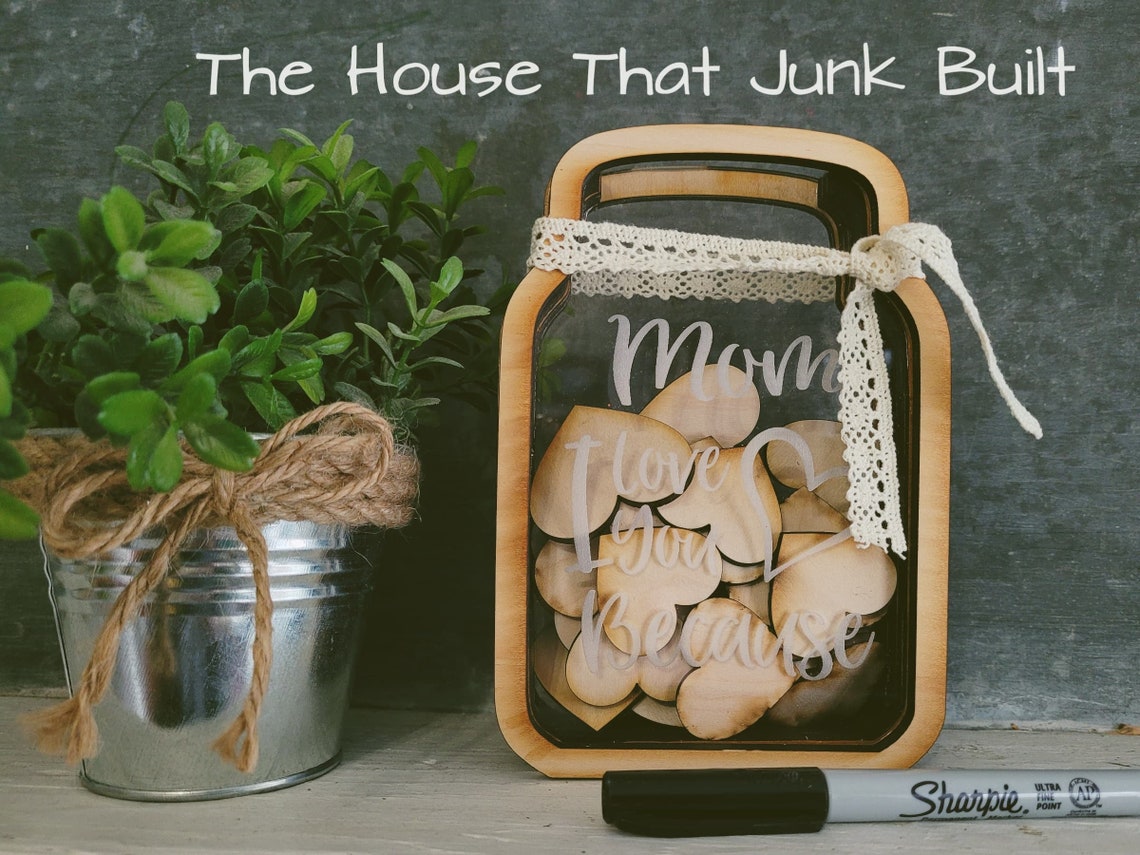 Download SVG File Wood Mason Jar Mother's Day Grandma Gift | Etsy