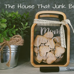 SVG File Wood Mason Jar Mother's Day Grandma Gift | Etsy