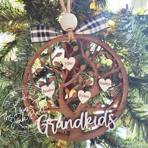Christmas Ornament Family Tree Custom Grandma Family names