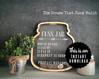 Cuss Jar Bank DIGITAL SVG FILE