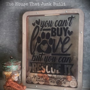 You Can&#39;t Buy Love Rescue It Custom Wood Piggy Bank
