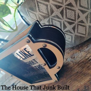 May include: Wooden coaster set with a black and white design. The coasters feature the text "I like it without all the "thing" ".