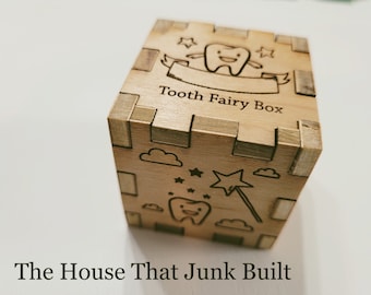 Tooth Fairy Box Wood Puzzle Box Toothfairy engraved Custom