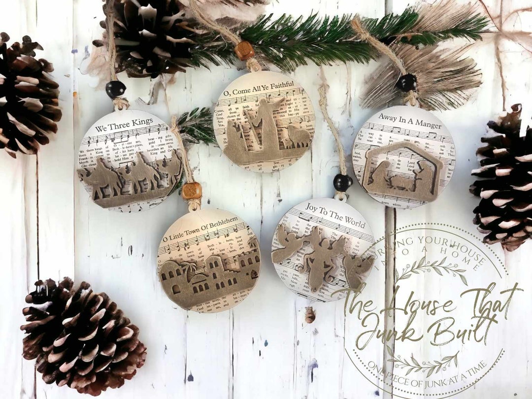 Sheet Music Ornaments Christmas Hymns - Etsy