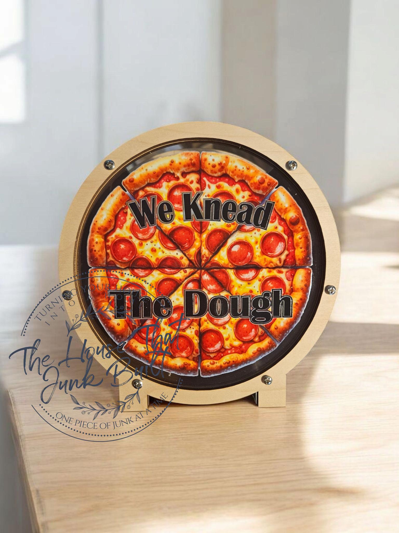 Pizzaspitze Dose | Lustiges Acryl Counter Tip Schild | UV gedruckt | Imbisswagen, Restaurant, Cafe Dekor