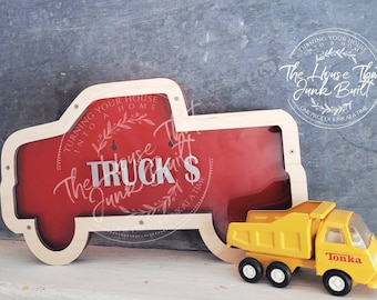 Truck Pickup bank Custom wood piggy bank