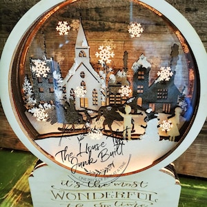 Weihnachtsdorf Schneekugel Beleuchtetes Weihnachtsdorf