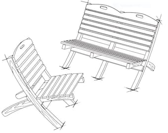 DIY Patio Chair & Loveseat Woodworking Plans: Contemporary Outdoor Furniture (PDF Download)