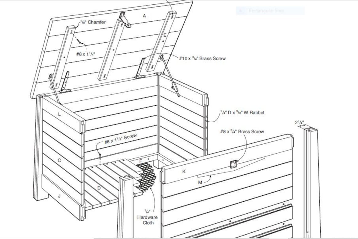 Outdoor Storage Chest Plan Storage Chest Plans. Woodworking Etsy