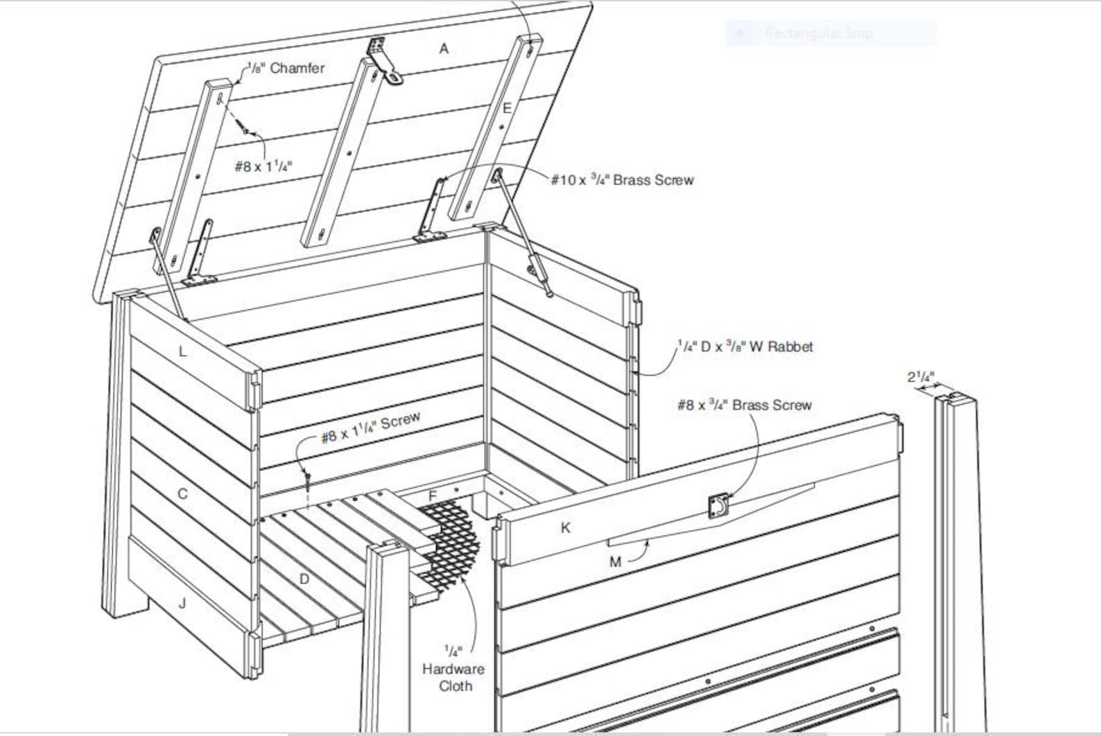 Outdoor Storage Chest Plan Storage Chest Plans. Woodworking Etsy