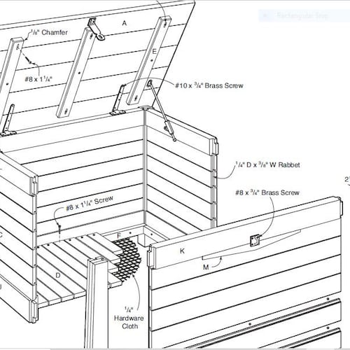 Outdoor Storage Chest Plan Storage Chest Plans. Woodworking Etsy