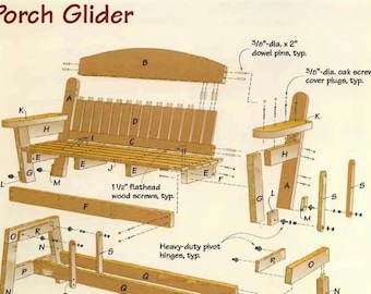 Porch Glider Woodworking Plans: DIY Patio Project (PDF Download)