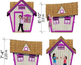 Crooked Playhouse Timber Construction Plans: DIY Outdoor Kids