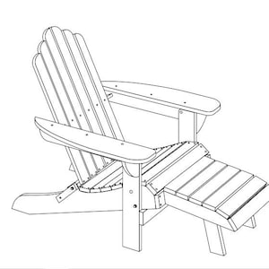 Adirondack Chair Plans with Footrest: DIY Woodworking (PDF Download)