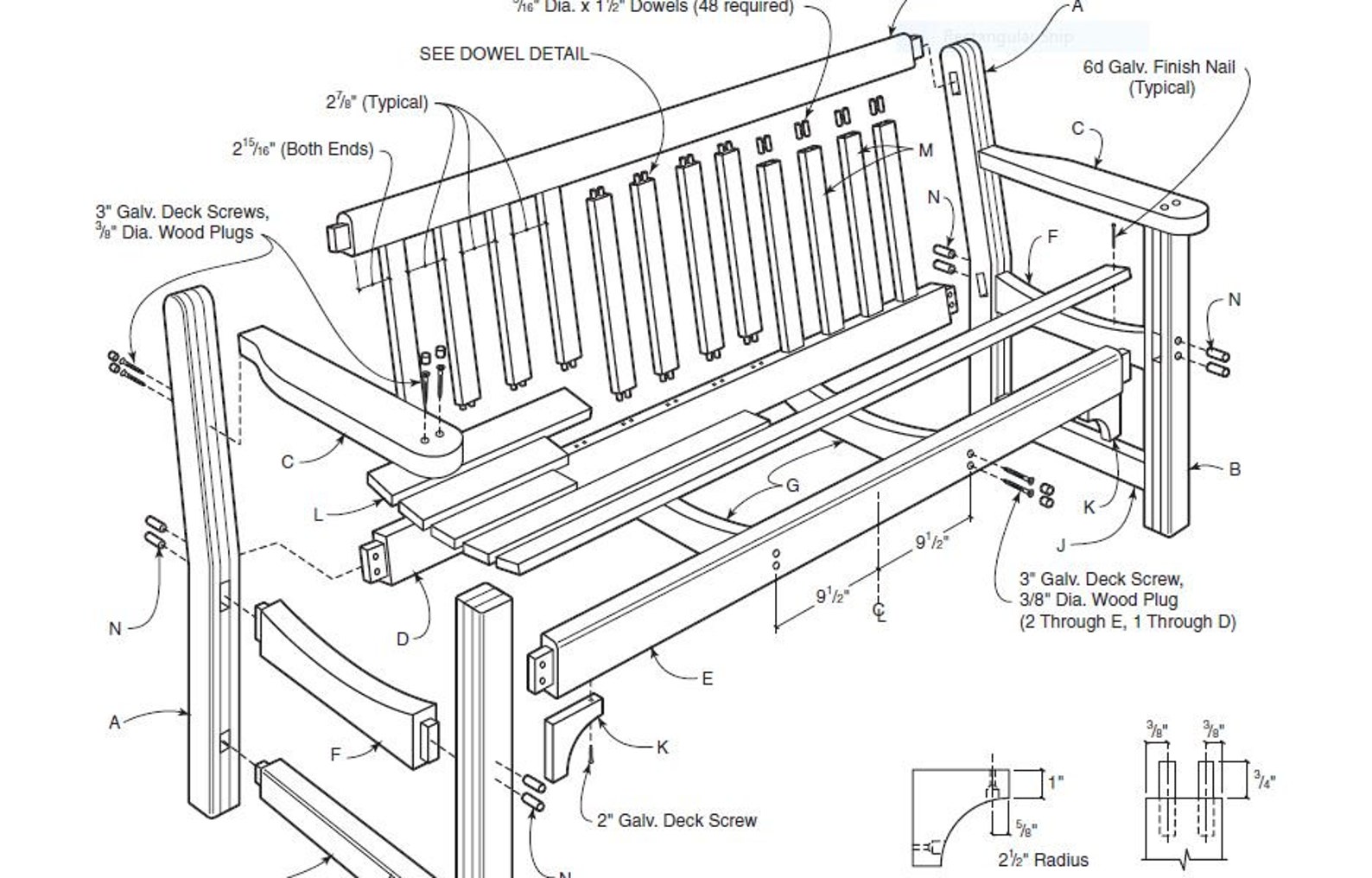 DIY, Woodworking Projects, Build A Bench, Garden Bench Plan
