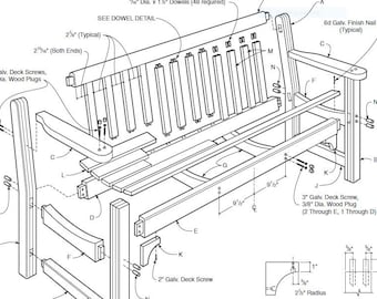 Handcrafted Garden Bench Plan With Detailed Woodworking Plans - PDF Download for Outdoor DIY Project