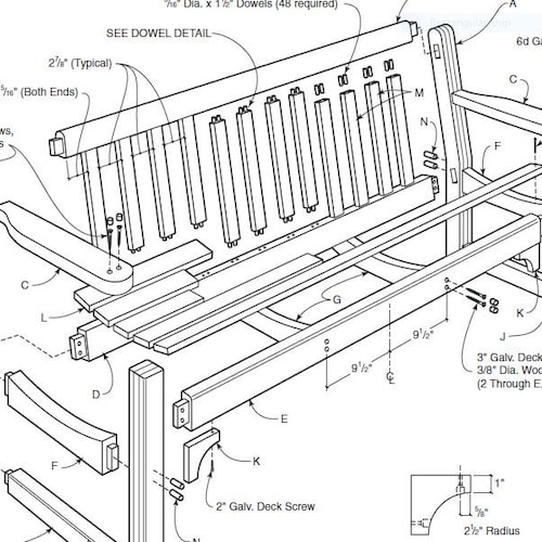 DIY 2x6 Outdoor Bench Plans - Etsy
