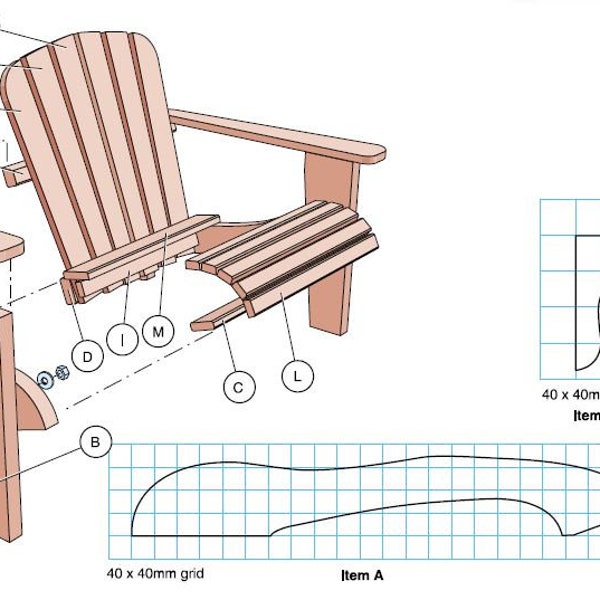 Adirondack Chair Plans, DIY Plans, Adirondack Chair, Woodworking Plans, DIY Chair plans, Woodworking Projects, PDF Digital Download