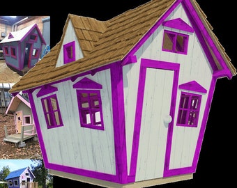 Crooked Playhouse Timber Construction Plans: DIY Outdoor Kids