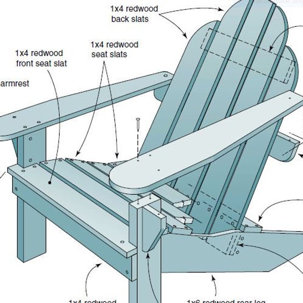 Adirondack Chair Plans, Do It Yourself, Woodworking Plans, Outdoor Furniture, DIY, (2 plans)