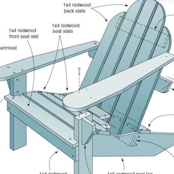 Adirondack Chair Plans, Do It Yourself, Woodworking Plans, Outdoor Furniture, DIY, (2 plans)