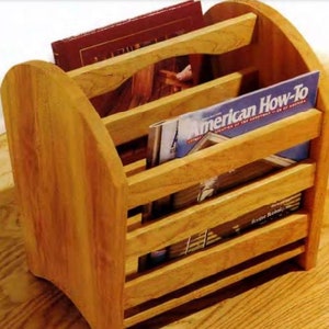 DIY Wood Magazine Rack Plans: PDF Download (12x14 in)