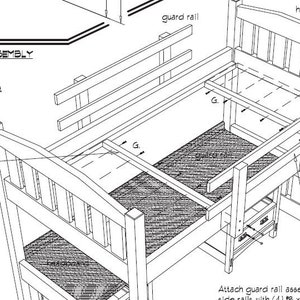 Loft Bed with Desk PDF Plans: Space-Saving Woodworking Project (Instant Download)
