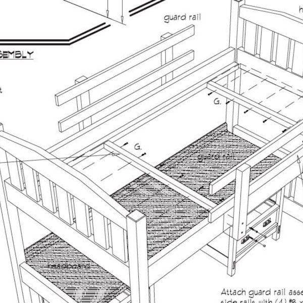 Woodworking Plans, Loft Bed With Desk, Bunk Bed Plans, Woodworking Projects