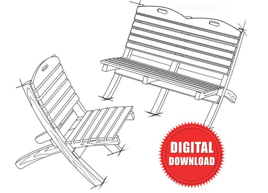 Image showcasing Outdoor Patio Chair & Loveseat Woodworking Plans - DIY Lounge Chair ...