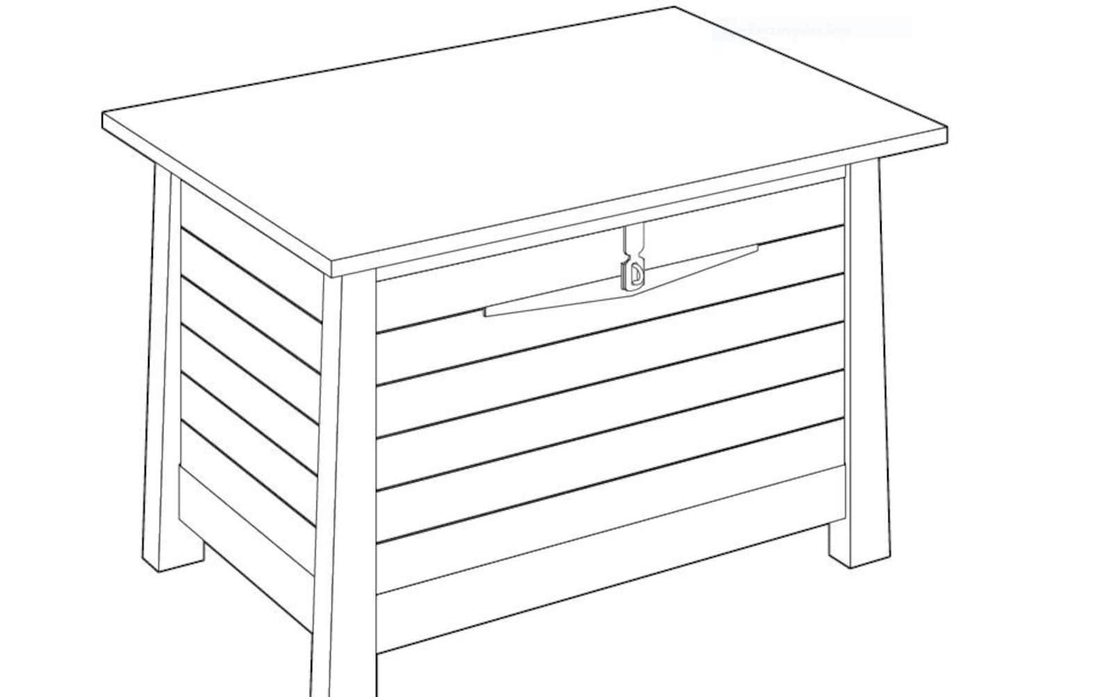 Outdoor Storage Chest Plan Storage Chest Plans. Woodworking Etsy